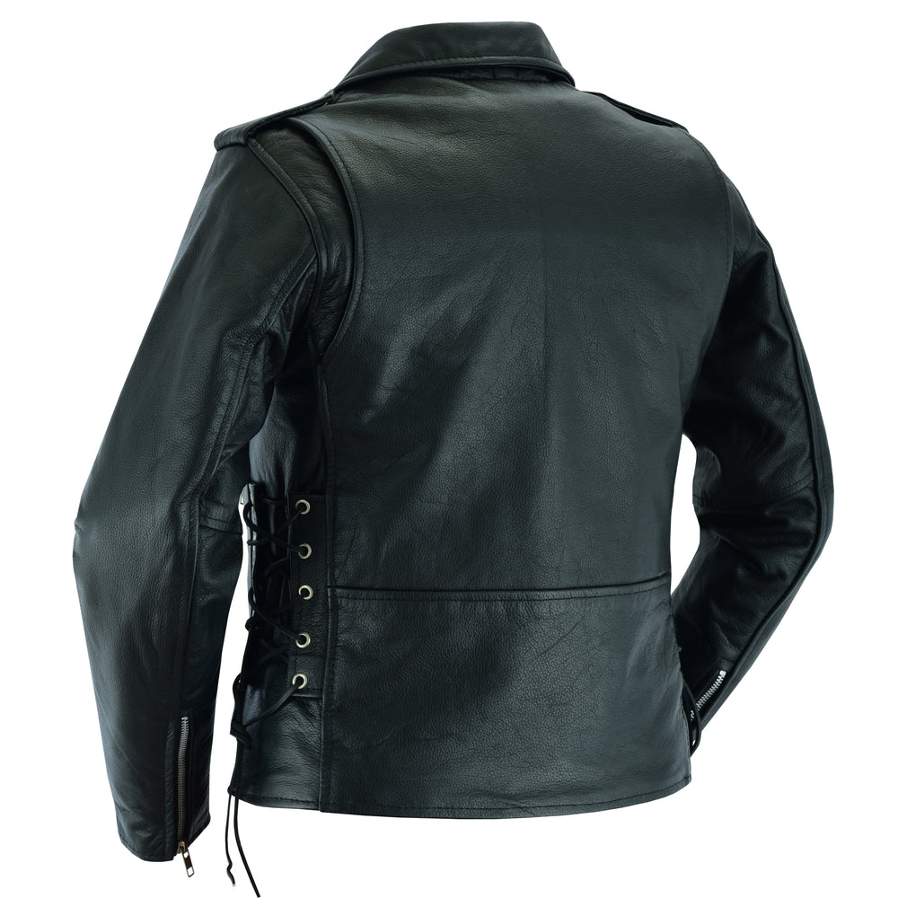 RC831 Women's Classic Side Lace Police Style M/C Jacket