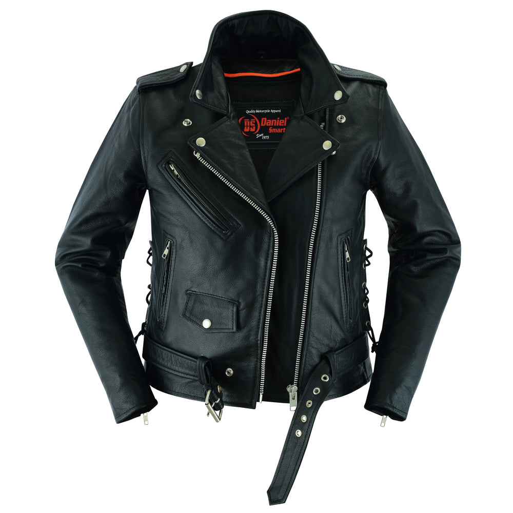 RC831 Women's Classic Side Lace Police Style M/C Jacket