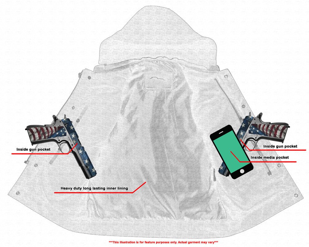 RC182 Concealed Snaps, Premium Naked Cowhide, Removable Hood & Hidden