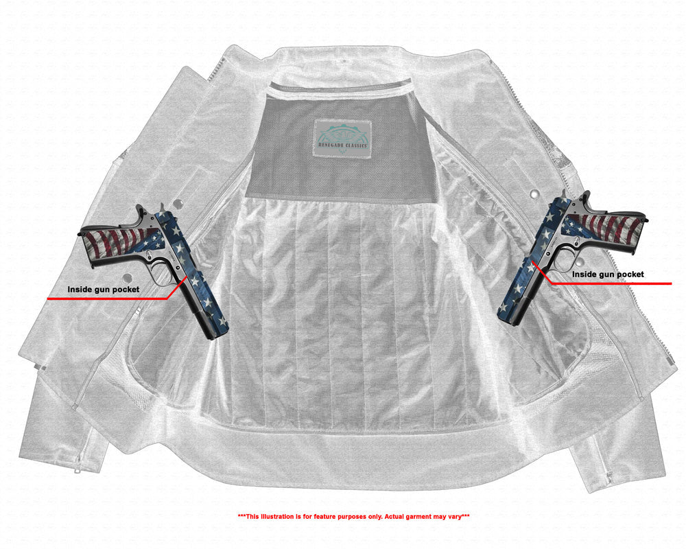 RC600 Men's Textile Scooter Style Jacket w/ Reflective Skulls