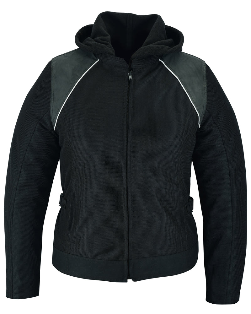 RC867 Women's Mesh 3-in-1 Riding Jacket (Black/Black Tone Reflective)
